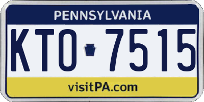 PA license plate KTO7515
