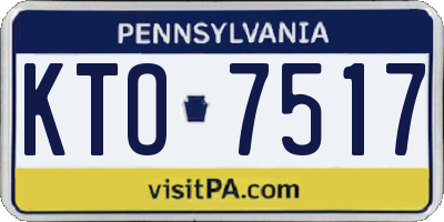 PA license plate KTO7517