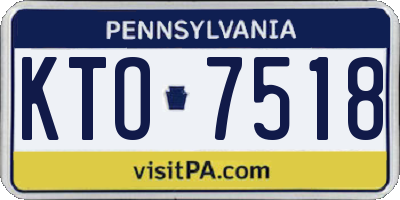 PA license plate KTO7518
