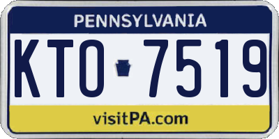 PA license plate KTO7519