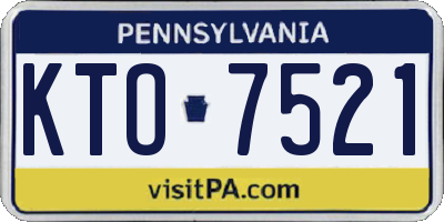 PA license plate KTO7521