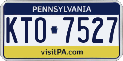PA license plate KTO7527