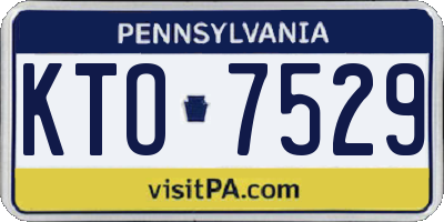 PA license plate KTO7529