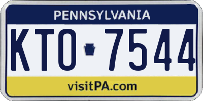 PA license plate KTO7544
