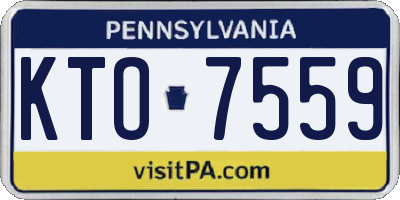 PA license plate KTO7559