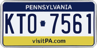 PA license plate KTO7561