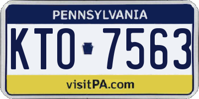 PA license plate KTO7563