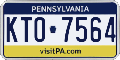 PA license plate KTO7564