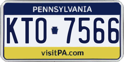 PA license plate KTO7566