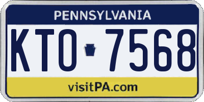 PA license plate KTO7568