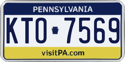 PA license plate KTO7569