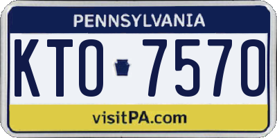 PA license plate KTO7570