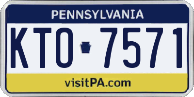 PA license plate KTO7571
