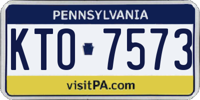 PA license plate KTO7573