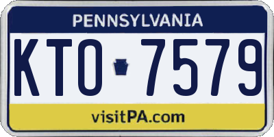 PA license plate KTO7579