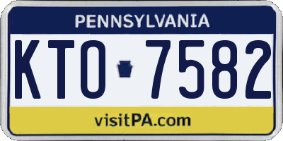 PA license plate KTO7582