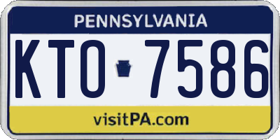 PA license plate KTO7586