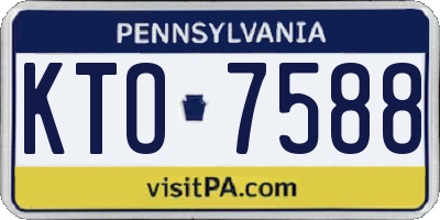 PA license plate KTO7588
