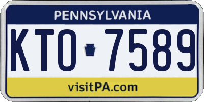 PA license plate KTO7589