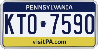 PA license plate KTO7590