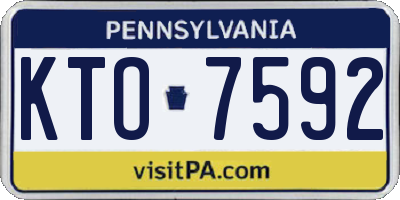 PA license plate KTO7592