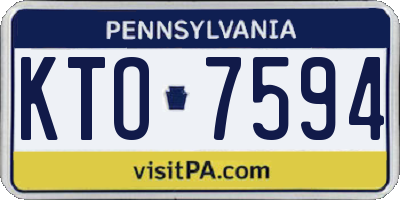 PA license plate KTO7594