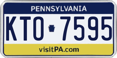 PA license plate KTO7595