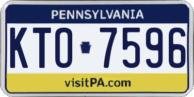 PA license plate KTO7596
