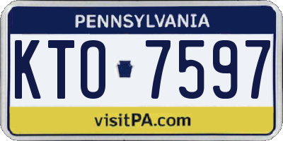 PA license plate KTO7597