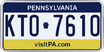 PA license plate KTO7610
