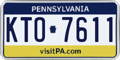 PA license plate KTO7611