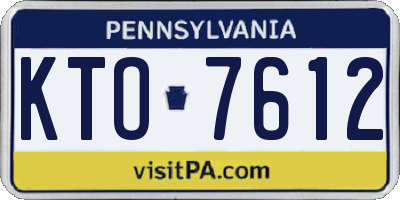 PA license plate KTO7612