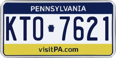 PA license plate KTO7621