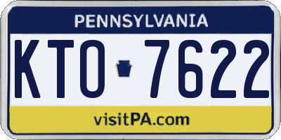 PA license plate KTO7622