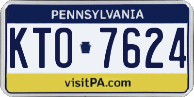 PA license plate KTO7624