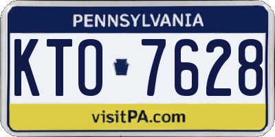 PA license plate KTO7628