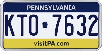 PA license plate KTO7632