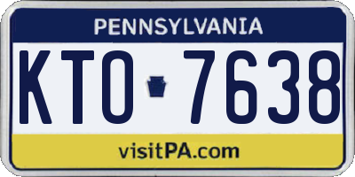 PA license plate KTO7638