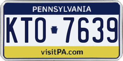 PA license plate KTO7639