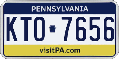 PA license plate KTO7656