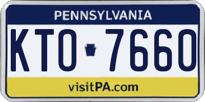 PA license plate KTO7660