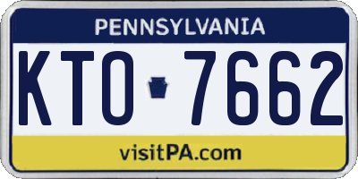 PA license plate KTO7662