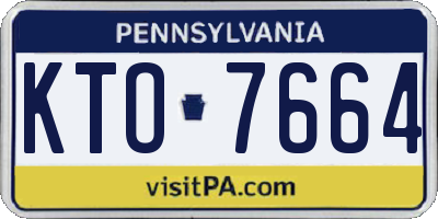 PA license plate KTO7664