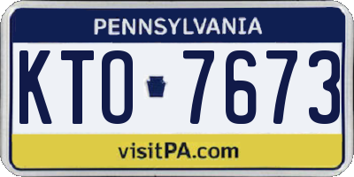 PA license plate KTO7673