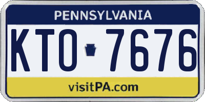 PA license plate KTO7676