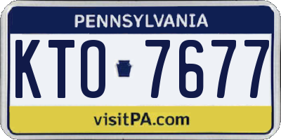 PA license plate KTO7677