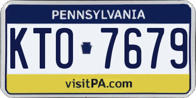 PA license plate KTO7679