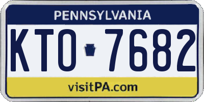PA license plate KTO7682