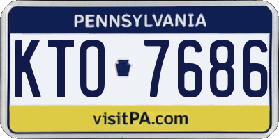 PA license plate KTO7686