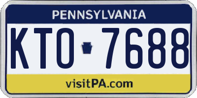 PA license plate KTO7688